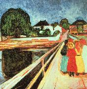 Edvard Munch Girls on a Bridge china oil painting reproduction